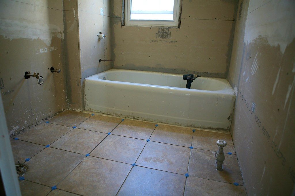 Reforma de baño en proceso de obra